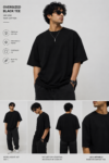 Black Over size plain t shirts online from lulu apparels