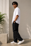 Plain over size white t shirt online store in india from lulu apparels